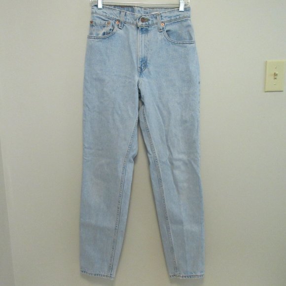 Levi's Denim - Womens Levis 550 Tapered Light Wash Size 7 Long USA Made